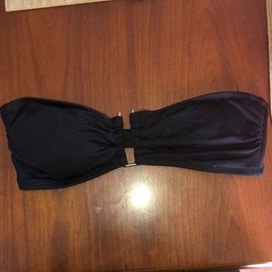 Black bandeau swim top